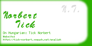 norbert tick business card